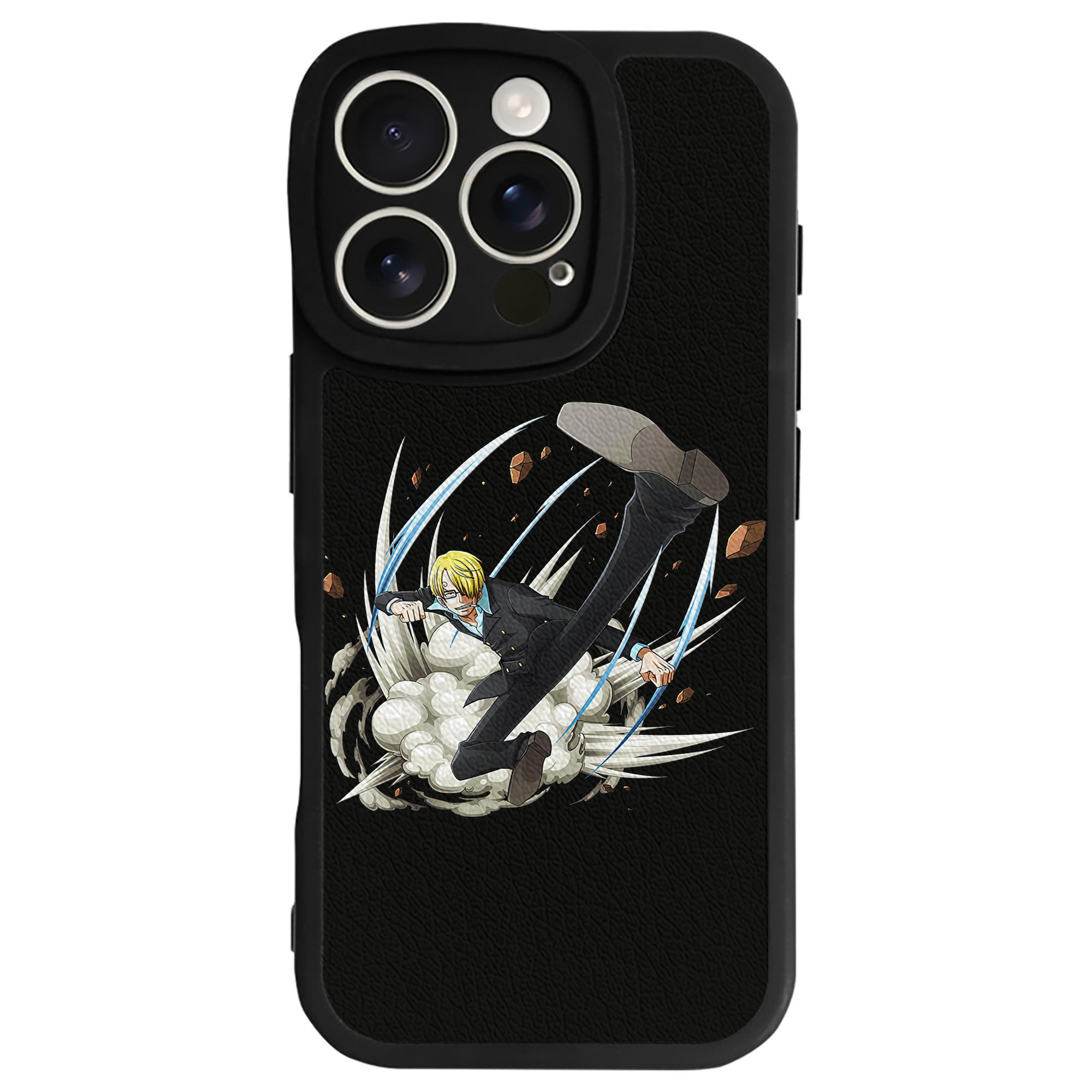 （画像用） ワンピース サンジ ONE PIECE Sanji 【iPhone 16シリーズ対応】シリコンスマホケース（レザー調） 材質：シリコン